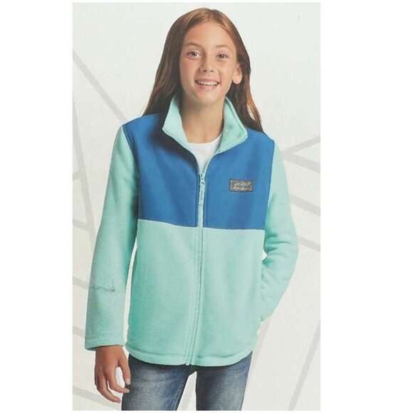 Eddie Bauer | Girl's Full-Zip Jacket | Aqua & Blue | Large - Picture 3 of 4